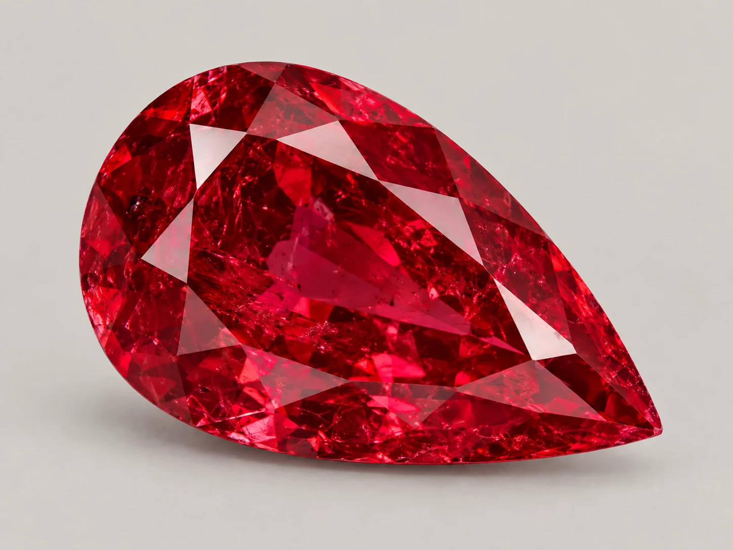 Faceted red ruby — illustrative image